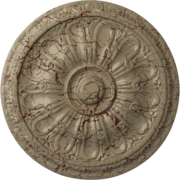 Ekena Millwork Kirke Ceiling Medallion (Fits Canopies up to 3 3/4"), 15 3/4"OD x 5/8"P, Gobi Desert Crackle CM16KIGDC - main